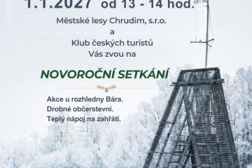 Novoroční leták na čaj u Báry