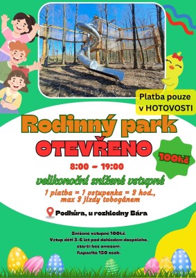 Rodinný park Podhůra otevřeno od 17.4.