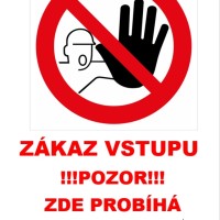 Upozornění - těžba dřeva!