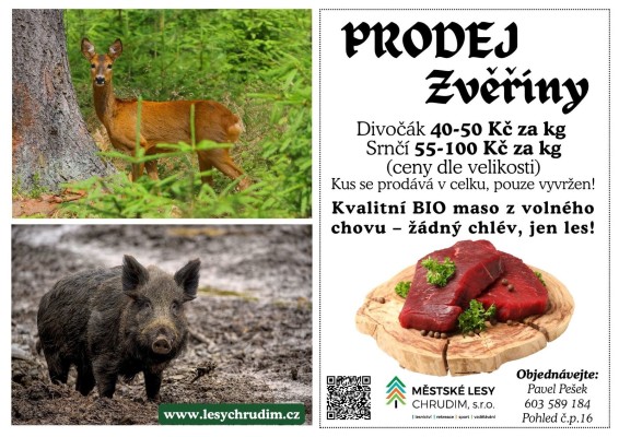 Prodej zvěřiny 2026