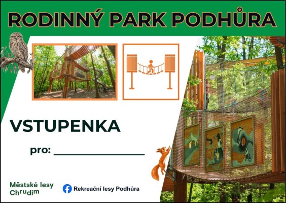 Dárkové poukazy do Rodinného parku Podhůra