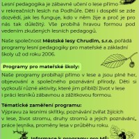 Programy lesní pedagogiky 2026/2027